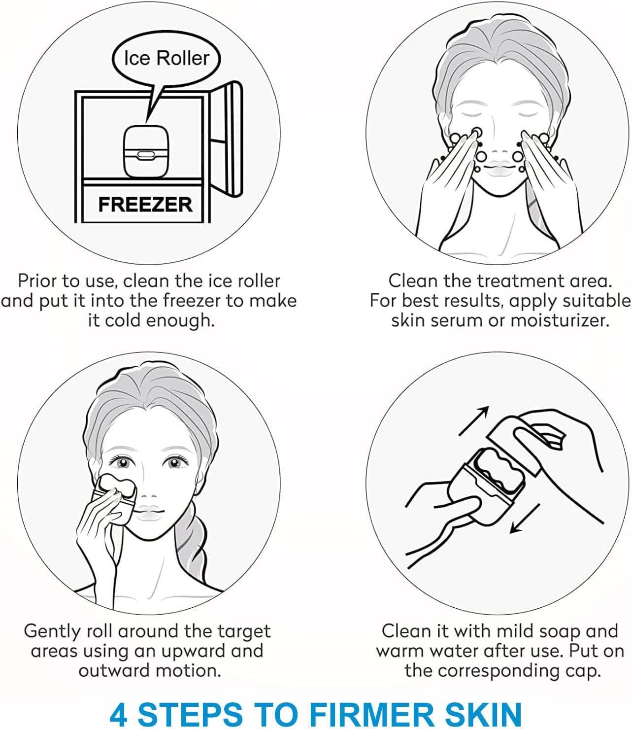 2 in 1 Upgraded Ice Roller For Face and Eyes, Neck and Body